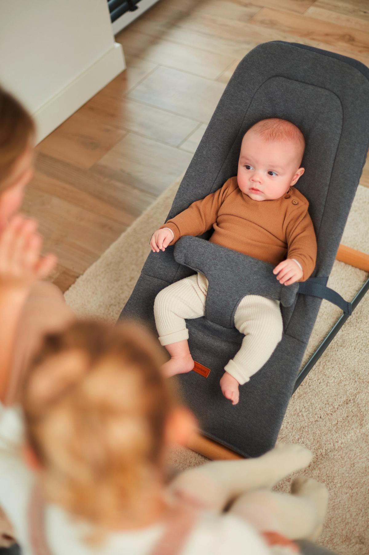Schaukelwippe Evolux Anthrazit, B: 64 cm - Anthrazit, KONVENTIONELL, Holz/Textil (64/47/65,5cm) - Childhome
