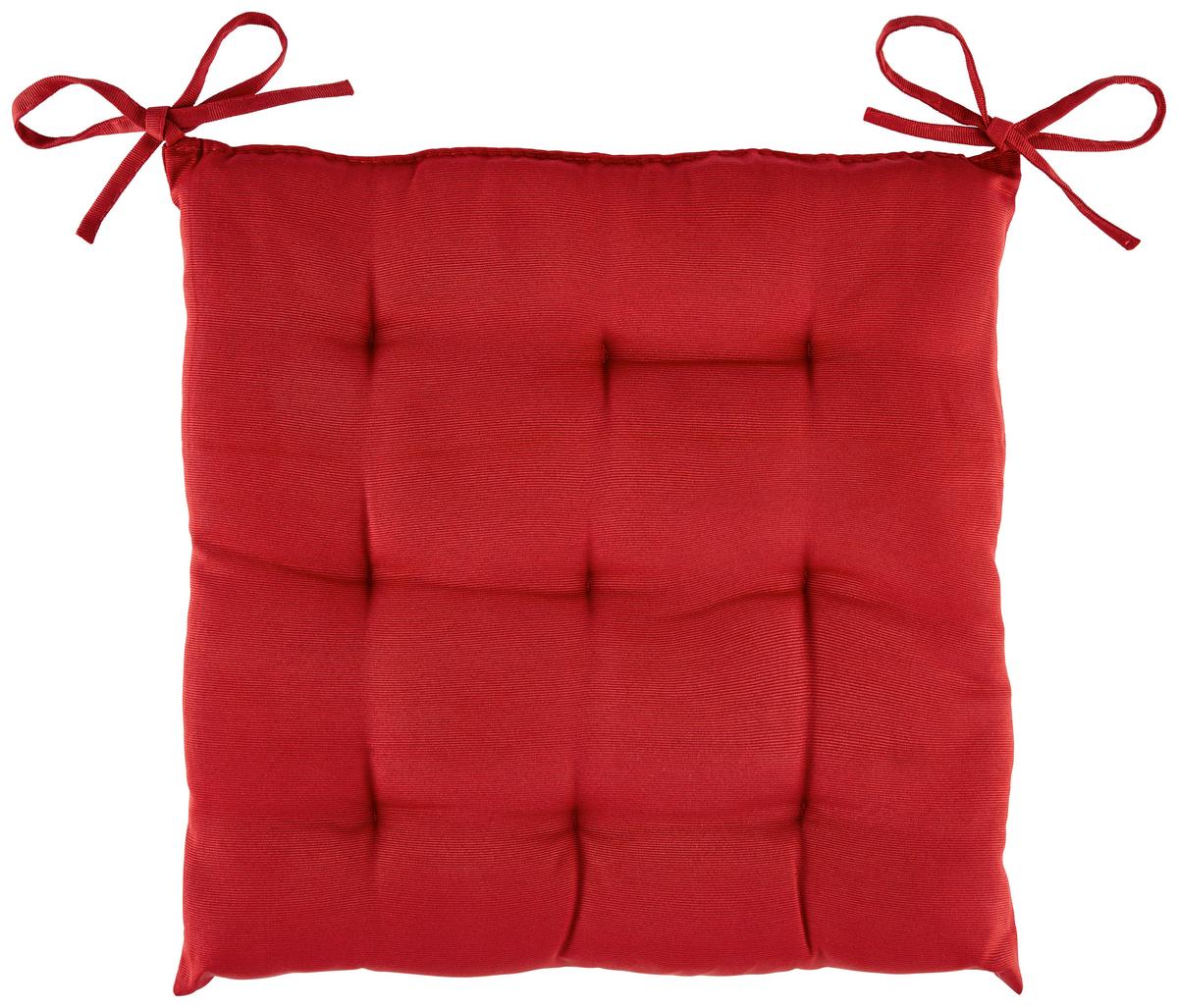Sitzkissen Jolanda Rot 40x40 cm Textil - Rot, MODERN, Textil (40/40/5cm) - Luca Bessoni