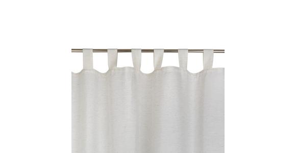 Vorhang Mit Schlaufen Und Band Lena 135x255 Cm Offwhite - Naturfarben, MODERN, Textil (135/255cm) - Luca Bessoni
