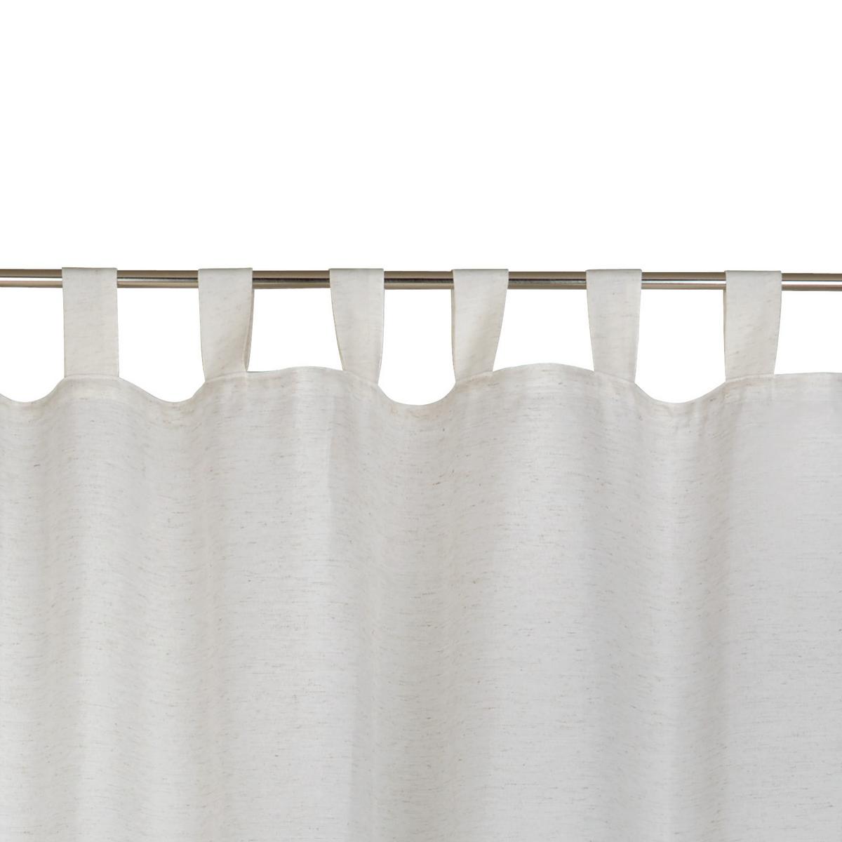 Vorhang mit Schlaufen und Band Lena 135x255 cm Offwhite - Naturfarben, MODERN, Textil (135/255cm) - Luca Bessoni