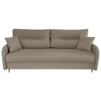 Schlafsofa Mit Bettkasten Vero Beige B: 206 Cm - Beige/Schwarz, Design, Textil (206/88/93cm) - MID.YOU