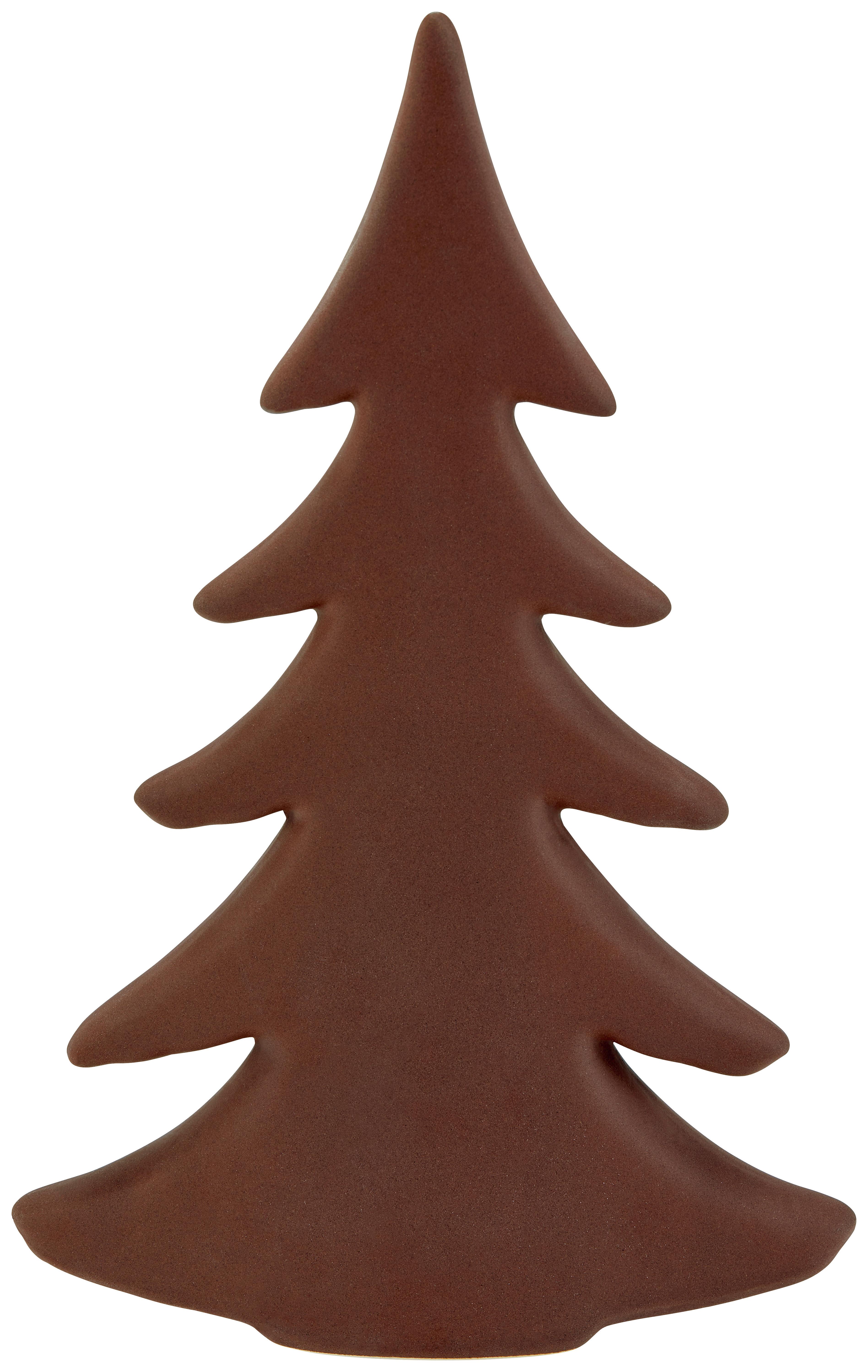 Dekoweihnachtsbaum Keramik Zum Stellen - Braun, KONVENTIONELL, Keramik (19,9/6/31,1cm) - Ondega