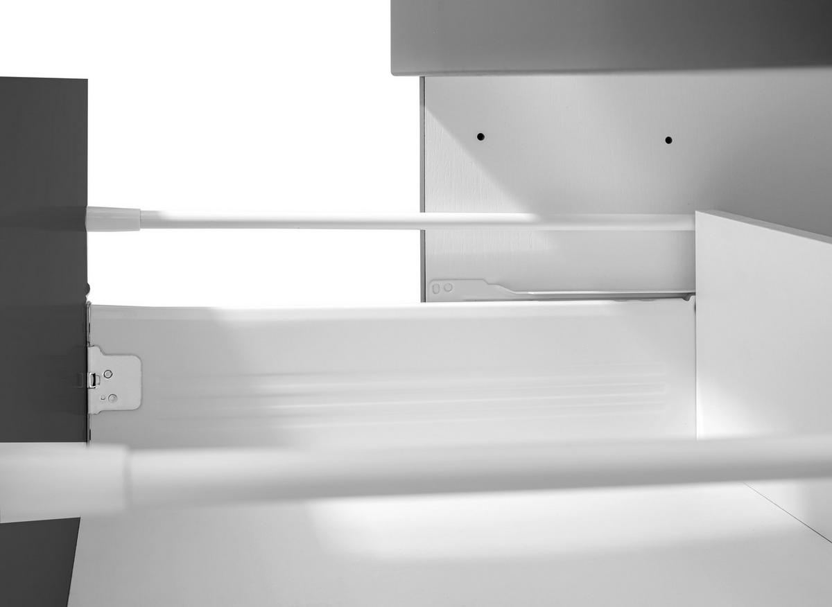 Kücheninsel Liverpool Graphit, Eiche Dekor B: 153 cm - Schieferfarben/Eiche Wotan, Basics, Holzwerkstoff (153/86/101cm) - Held