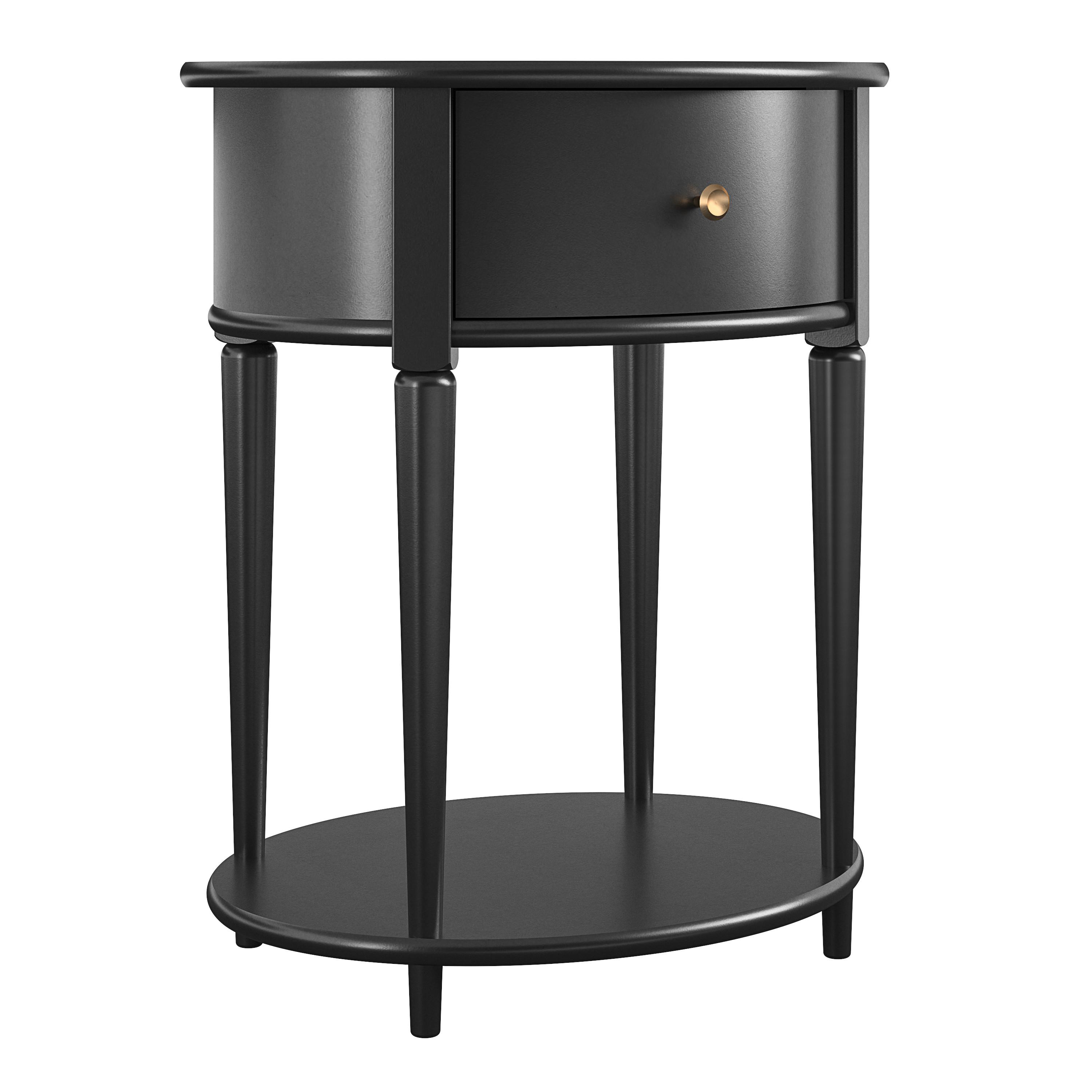 Beistelltisch Aurora Schwarz B: 55 Cm - Schwarz, Design, Holzwerkstoff (55/45/66cm) - MID.YOU