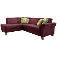 Ecksofa Arngast bordeaux, 194x245 cm - Eichefarben/Bordeaux, KONVENTIONELL, Textil (194/245cm) - Sit & More