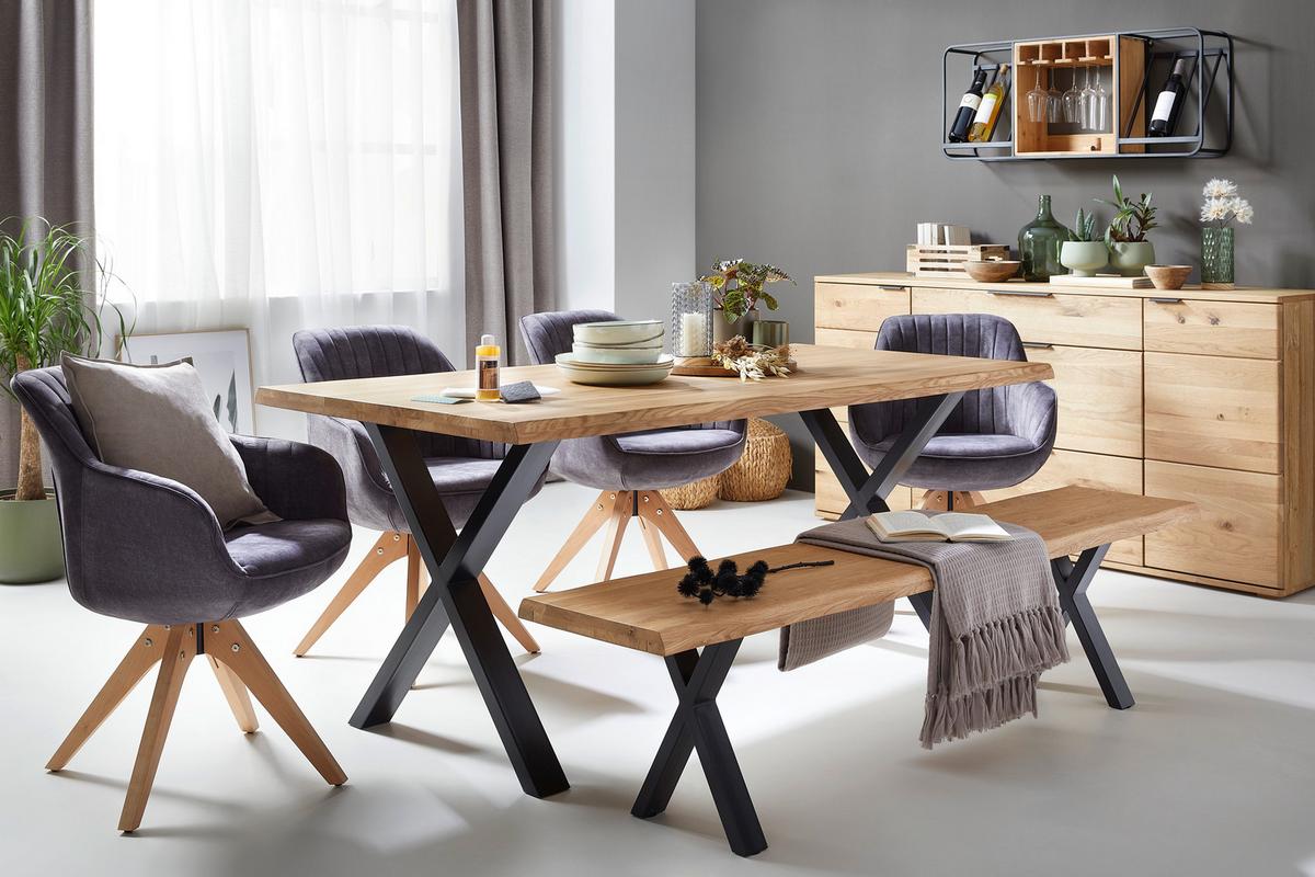 ŽIDLE S PODRUČKAMI RELAX - hnědá/šedavě hnědá, Moderní, dřevo/textil (60/61/82cm) - Mömax