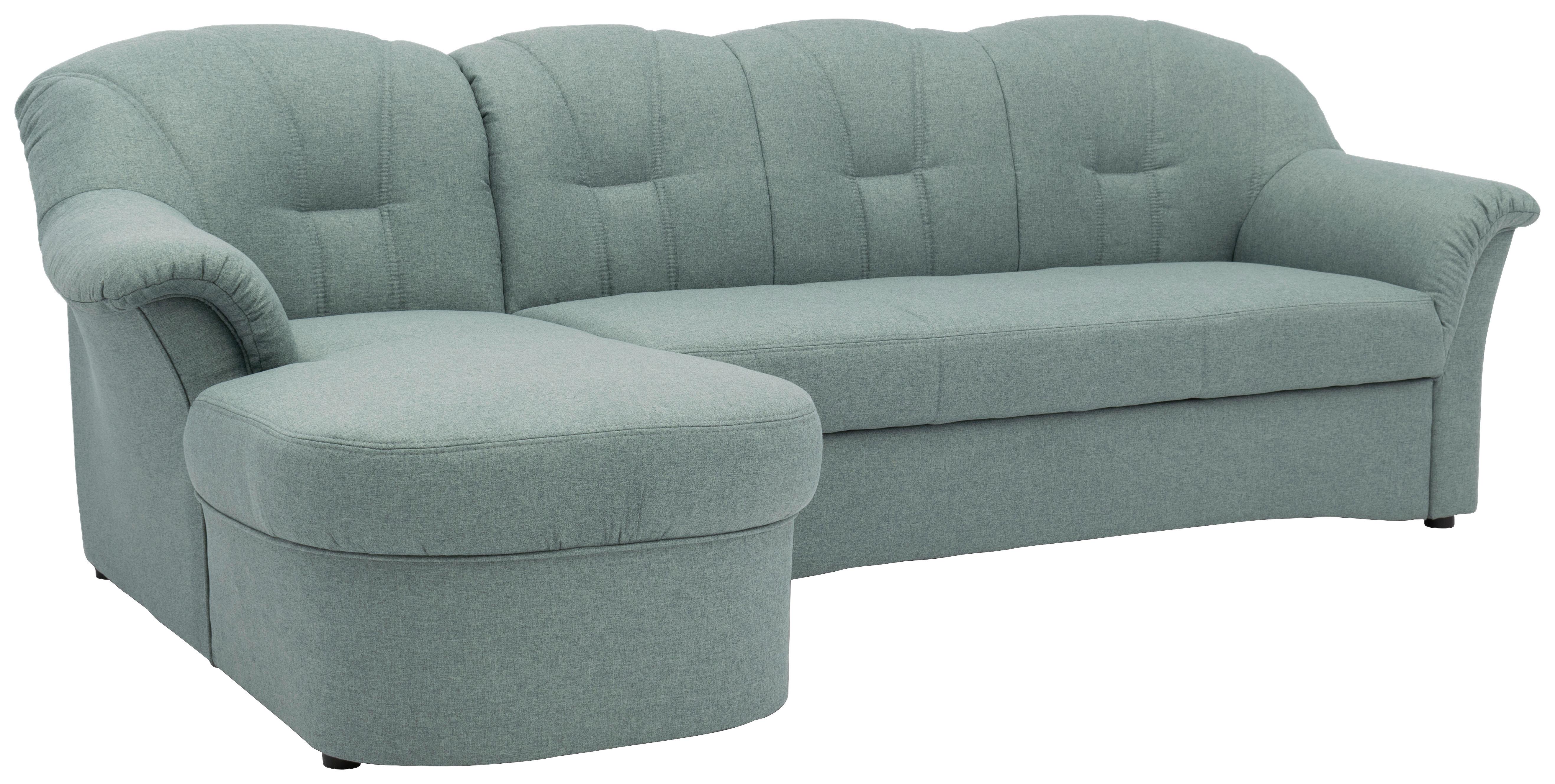 Ecksofa Papenburg Hellblau - Schwarz/Hellblau, KONVENTIONELL, Textil (142/233cm) - MID.YOU