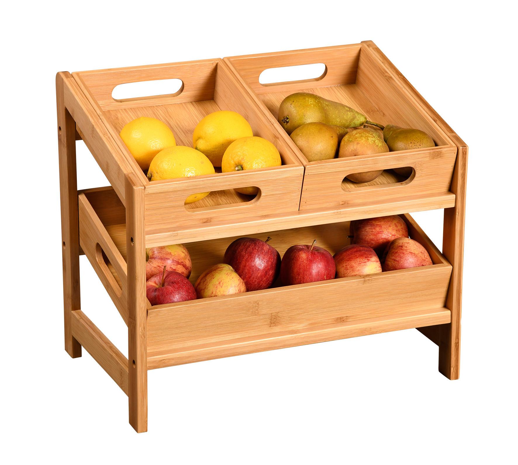Küchenregal Bambus Bht: 26x39,5x34,5 Cm - Naturfarben, Basics, Holz (26/39,50/34,50cm) - Kesper