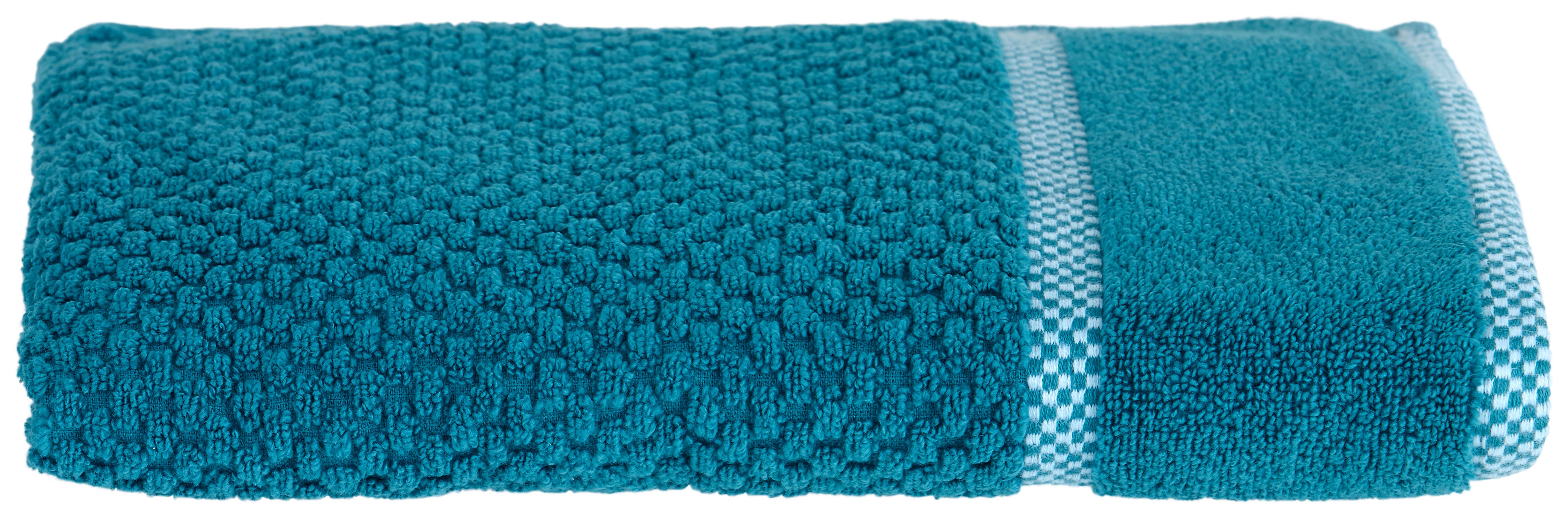 Handtuch Rocky Baumwolle 500 G/m2 Petrol 50x100 Cm - Petrol, ROMANTIK / LANDHAUS, Textil (50/100cm) - James Wood