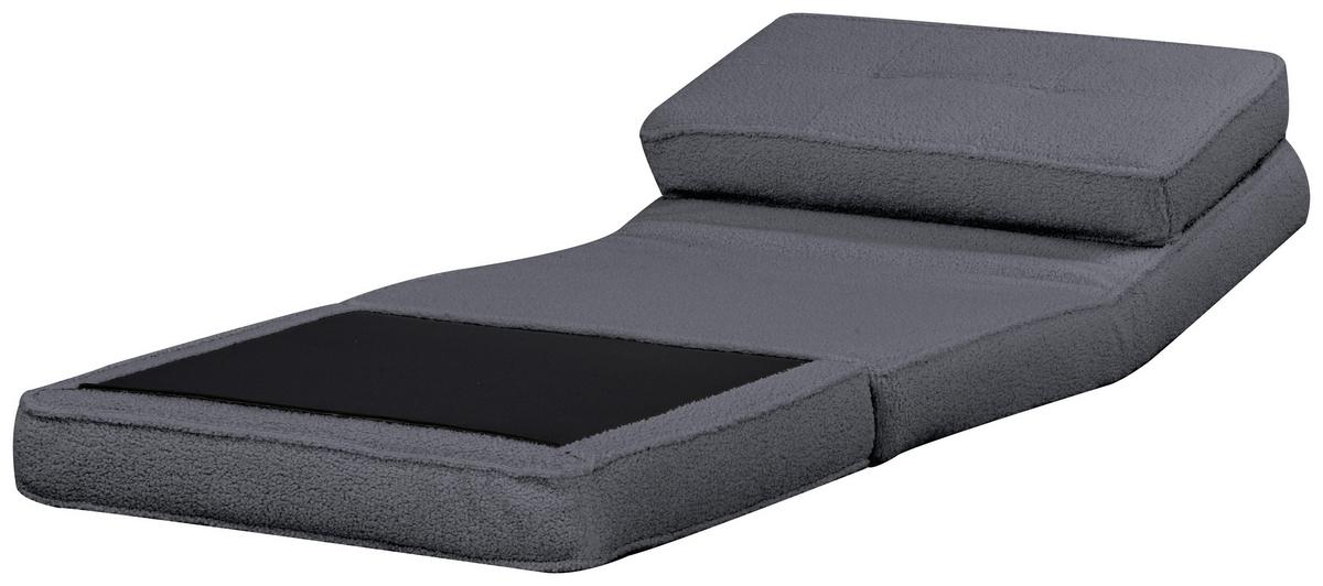 Schlafsofa Luc Grau 74x61,5x80 cm - Grau, MODERN, Textil (74/61,5/80cm) - MID.YOU