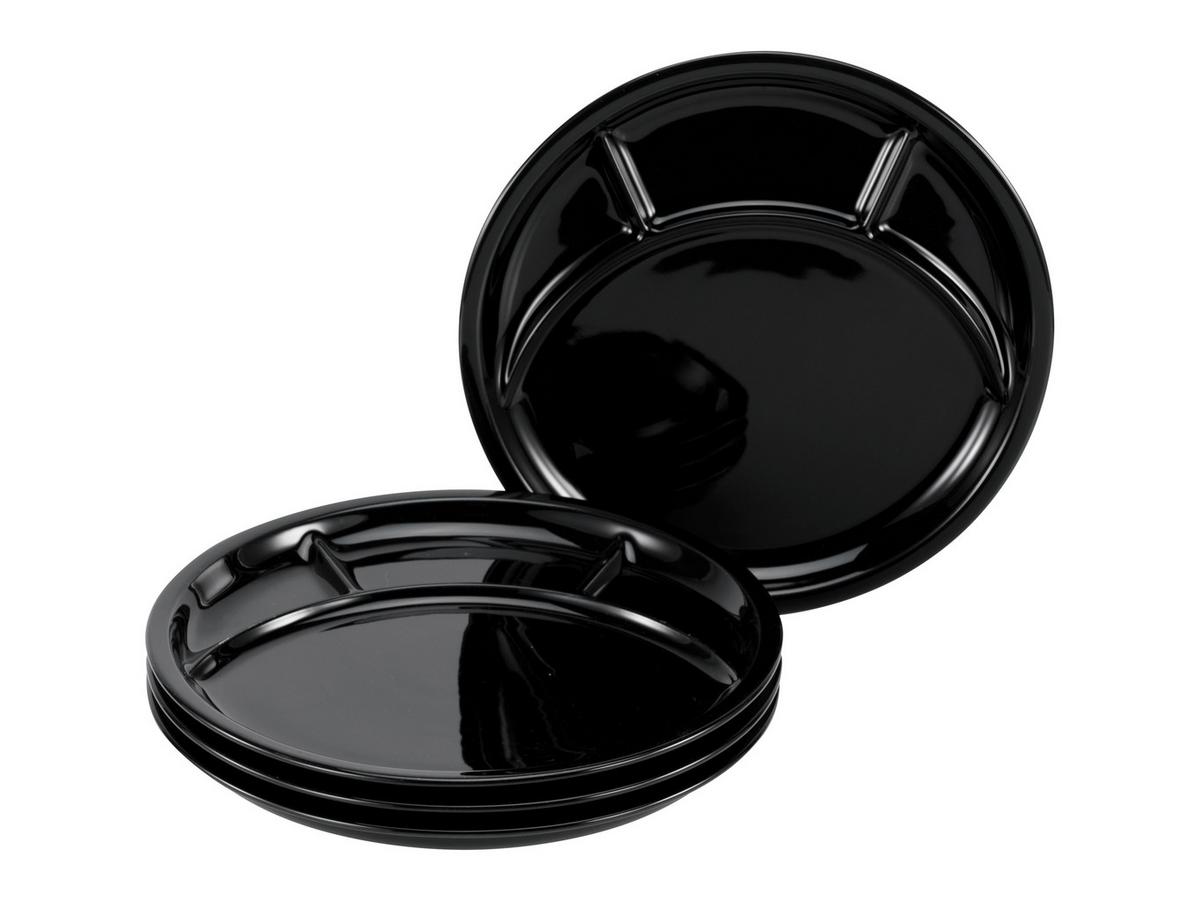 Fondue taniere, sada obsahuje 4ks, čierna - čierna, keramika (27cm) - Creatable