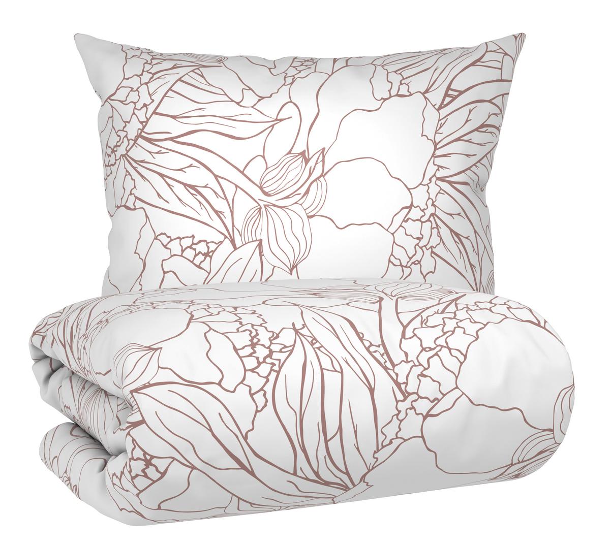 POSTEĽNÁ BIELIZEŇ EMMA - staroružová, textil (140/200cm) - Mömax