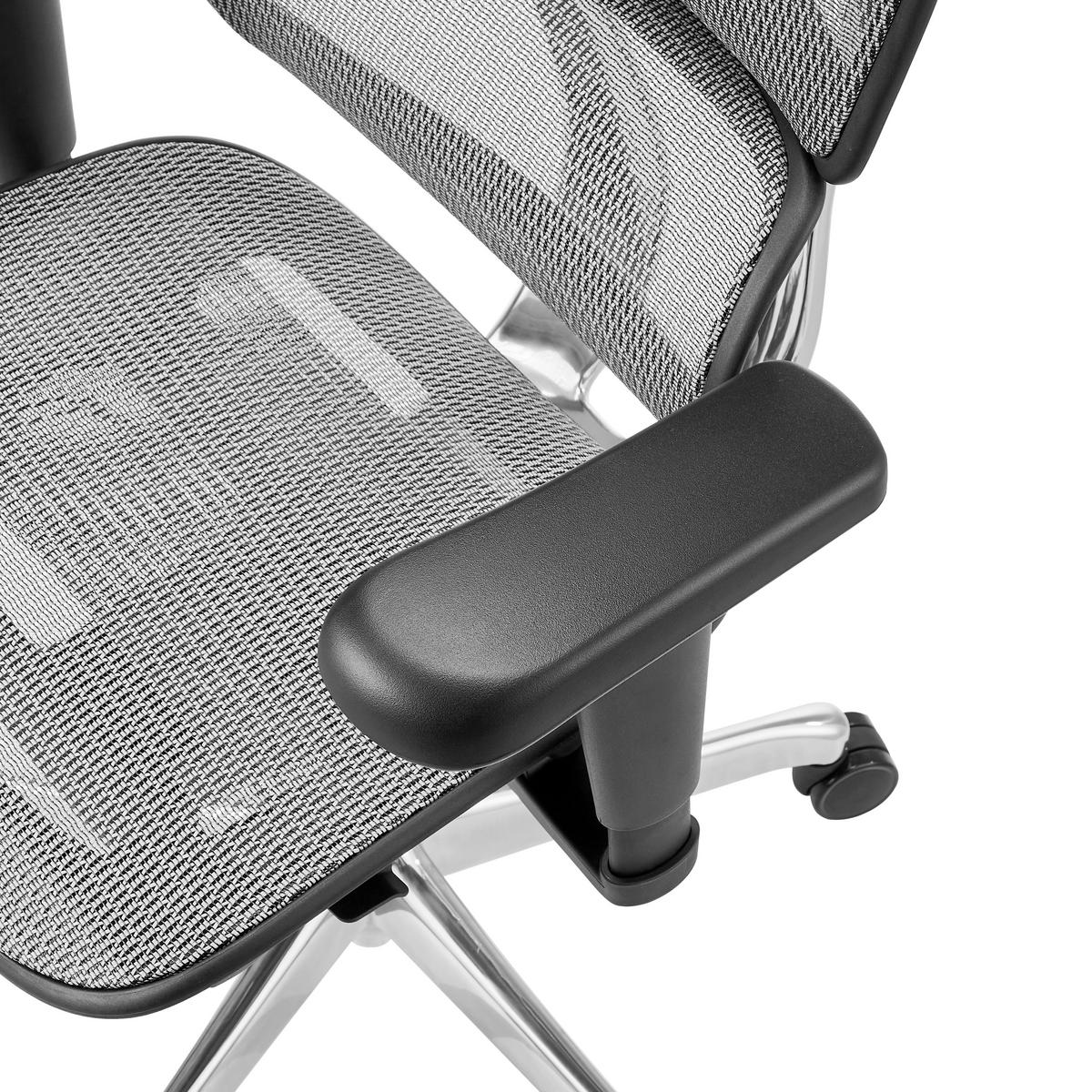 Drehstuhl Ergohuman Ultra Gen Schwarz/Grau B: 65cm - Silberfarben/Schwarz, MODERN, Kunststoff/Textil (65/132/60cm) - MID.YOU