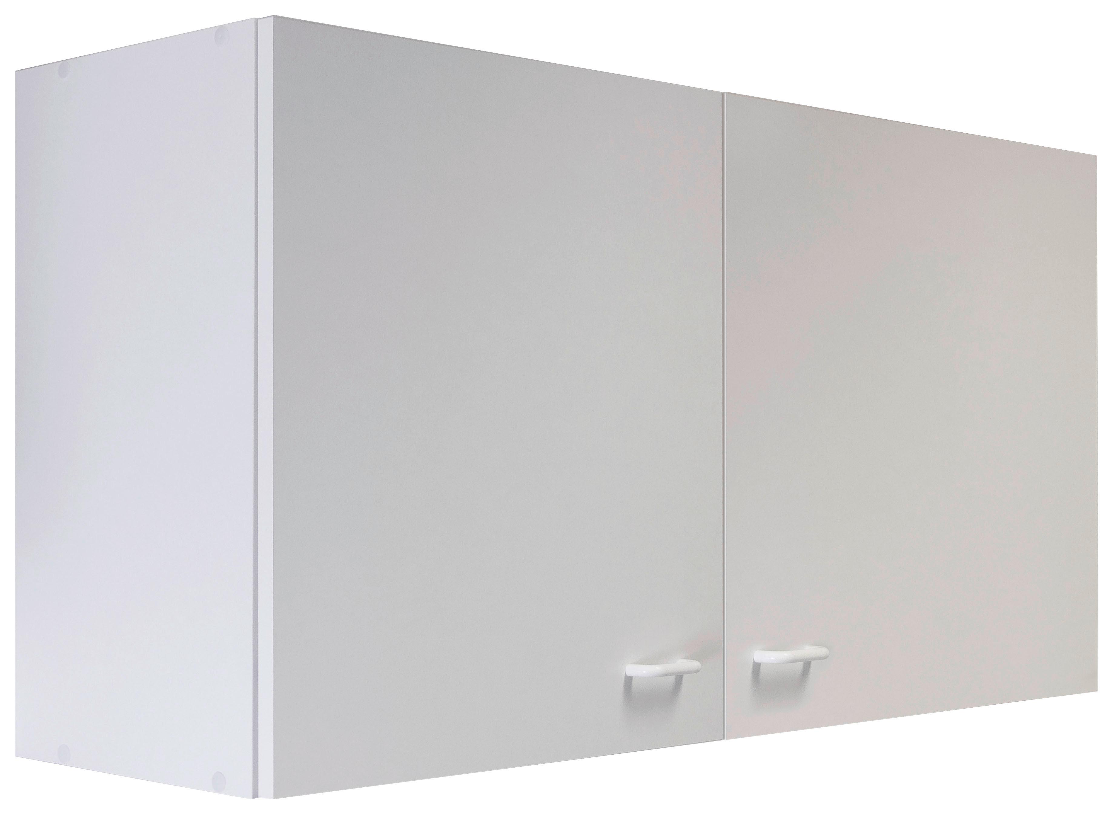 Küchenoberschrank Speed B: 100 cm Weiß 2 Drehtüren - Weiß, KONVENTIONELL, Holzwerkstoff (100/54,8/32cm)