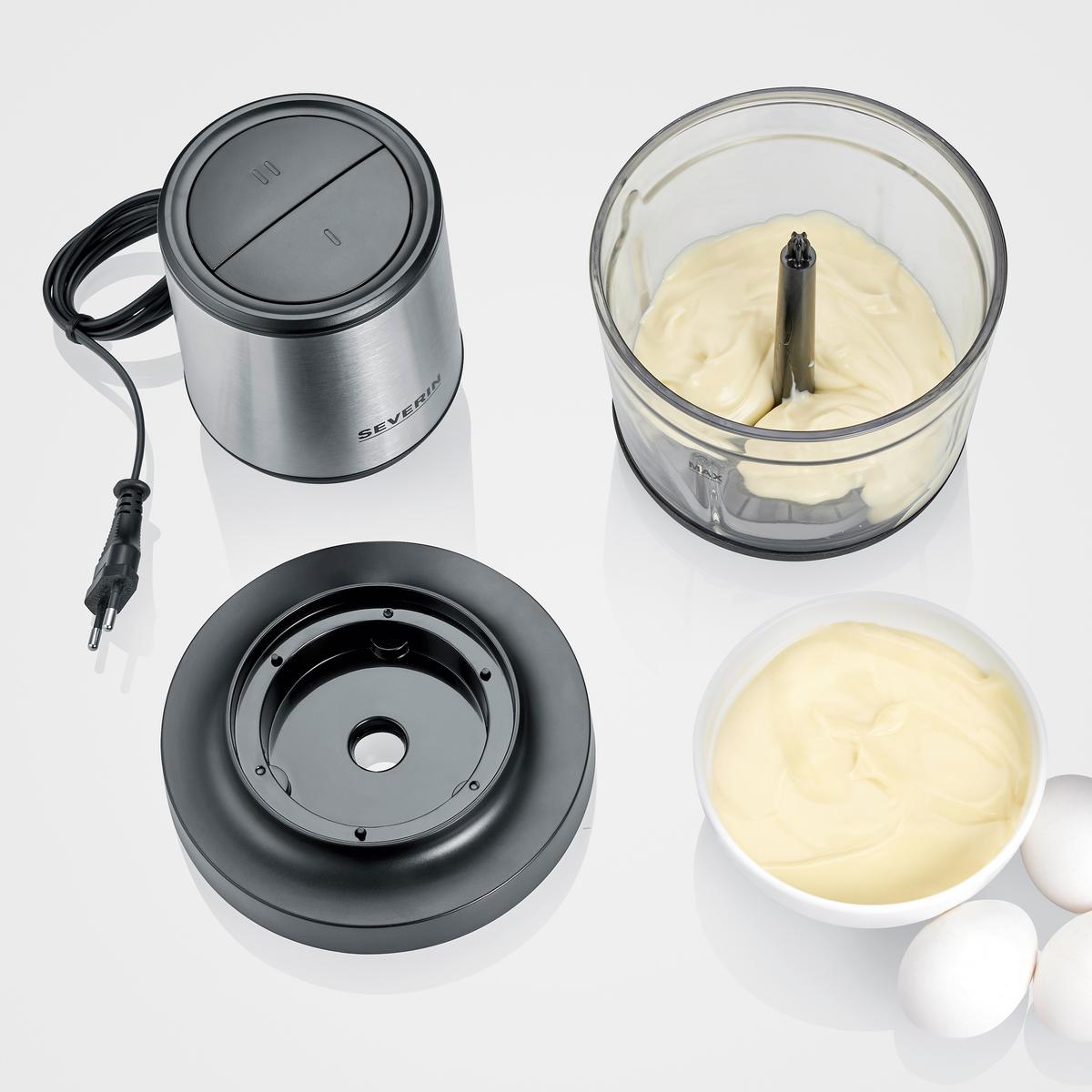 Universalzerkleinerer 400W, Universalmesser - Edelstahlfarben/Schwarz, Basics, Kunststoff/Metall (15,5/24,7/15,5cm) - Severin