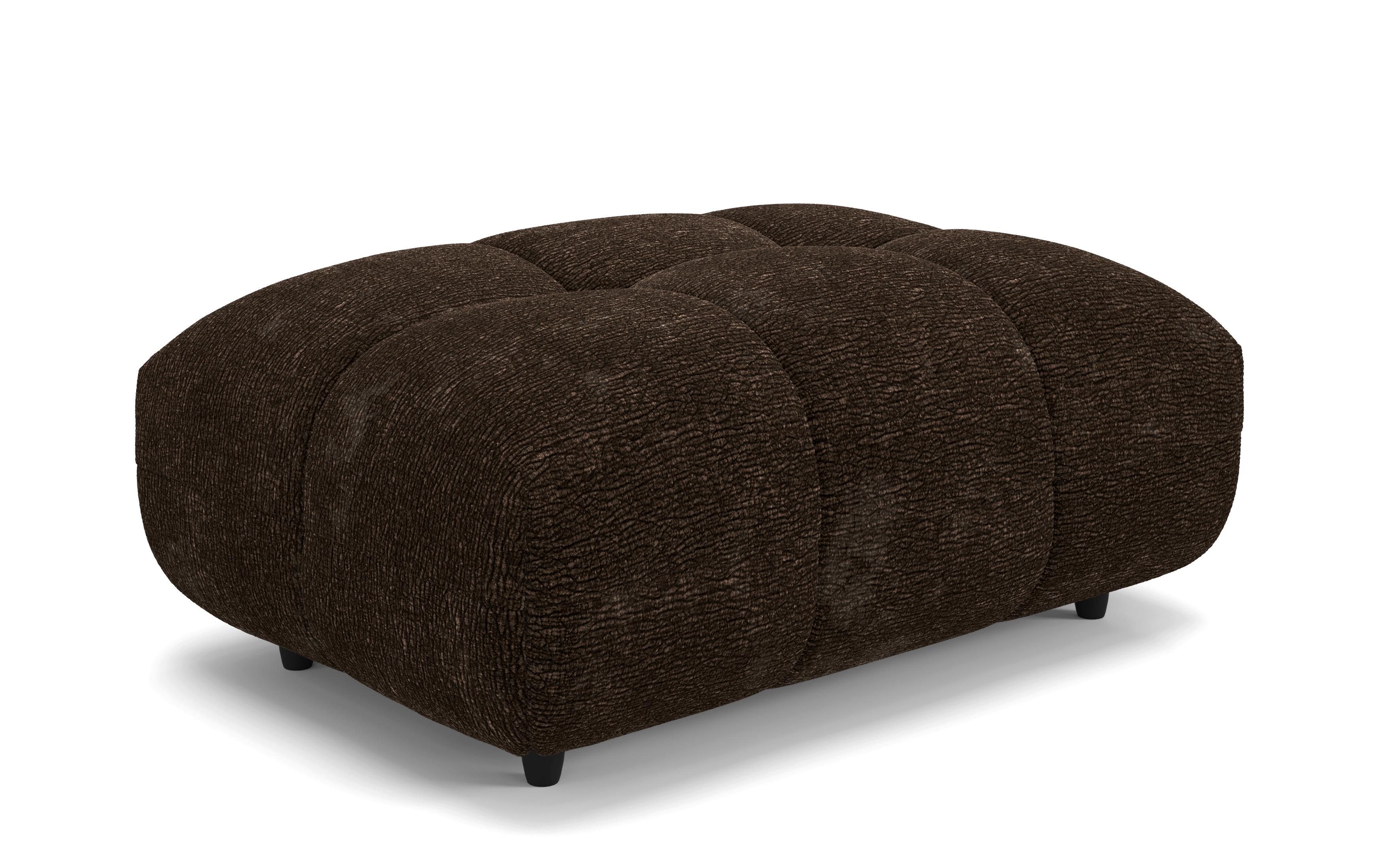 Taburetka PANDA, tmavohnedá ženilka - čierna/tmavohnedá, Trend, textil/plast (105/45/75cm) - Mömax