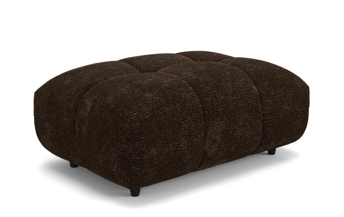 Taburetka PANDA, tmavohnedá ženilka - čierna/tmavohnedá, Trend, textil/plast (105/45/75cm) - Mömax