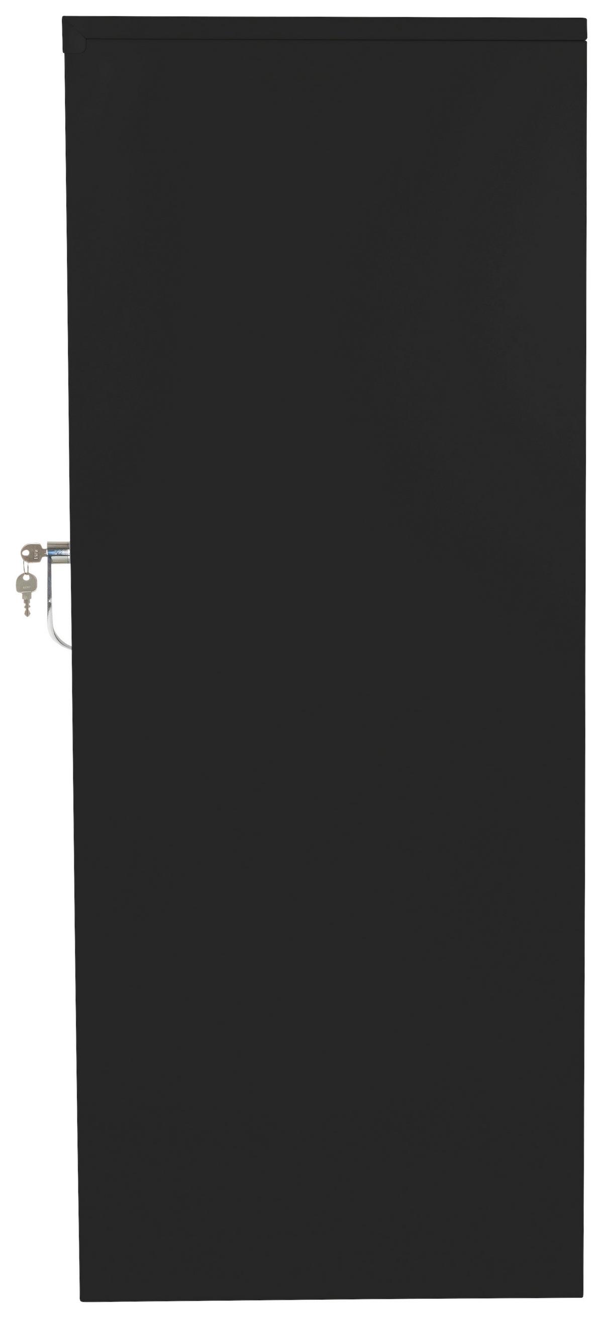 Aktenschrank Color As B: 90 Cm Abschließbar - Schwarz, Basics, Metall (90/105/40cm) - MID.YOU