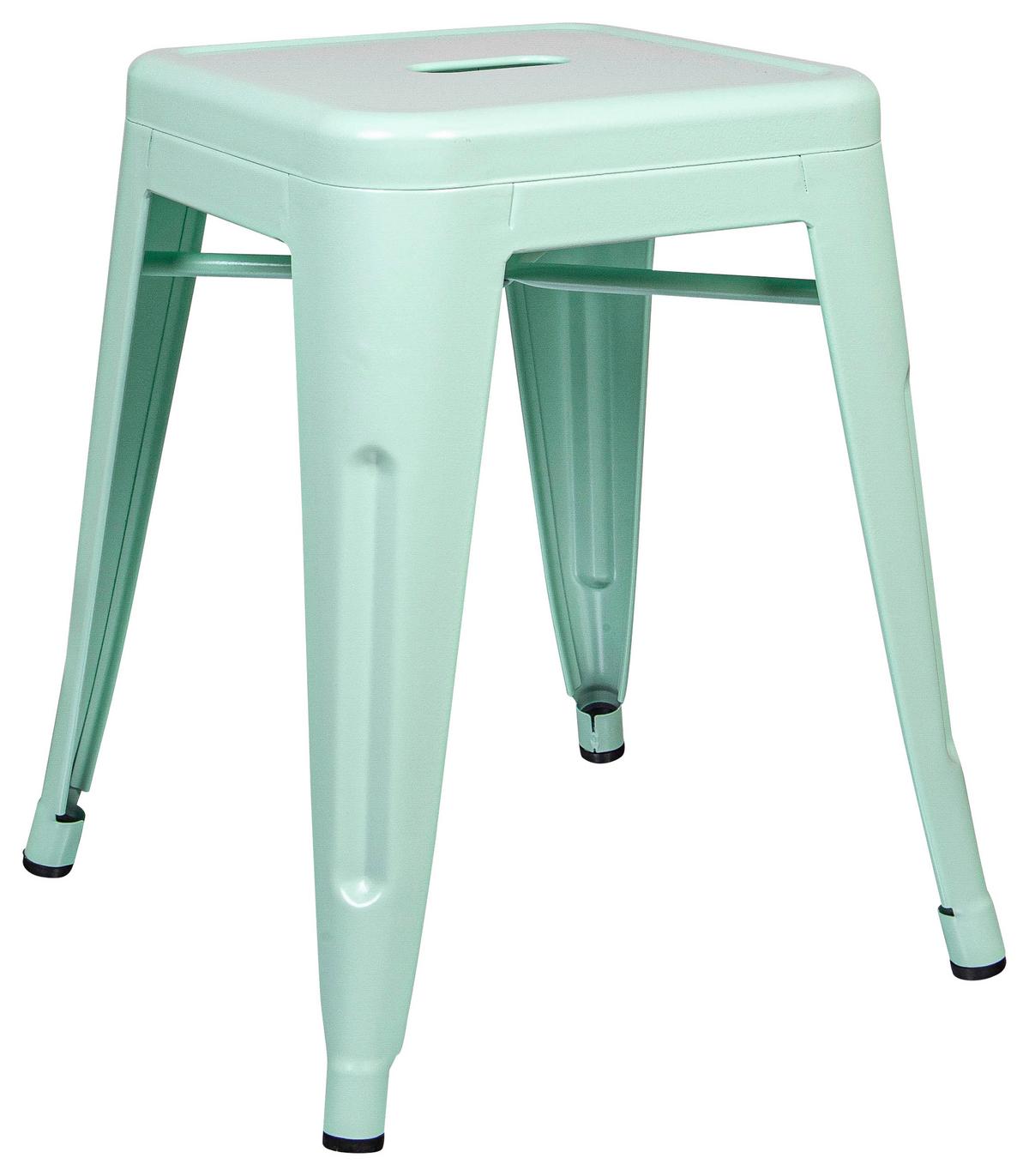 Hocker Vantaggio Brush Stahl Pastellgrün H: 46 Cm Stapelbar - Pastellgrün, Basics, Metall (39/46/39cm) - MID.YOU