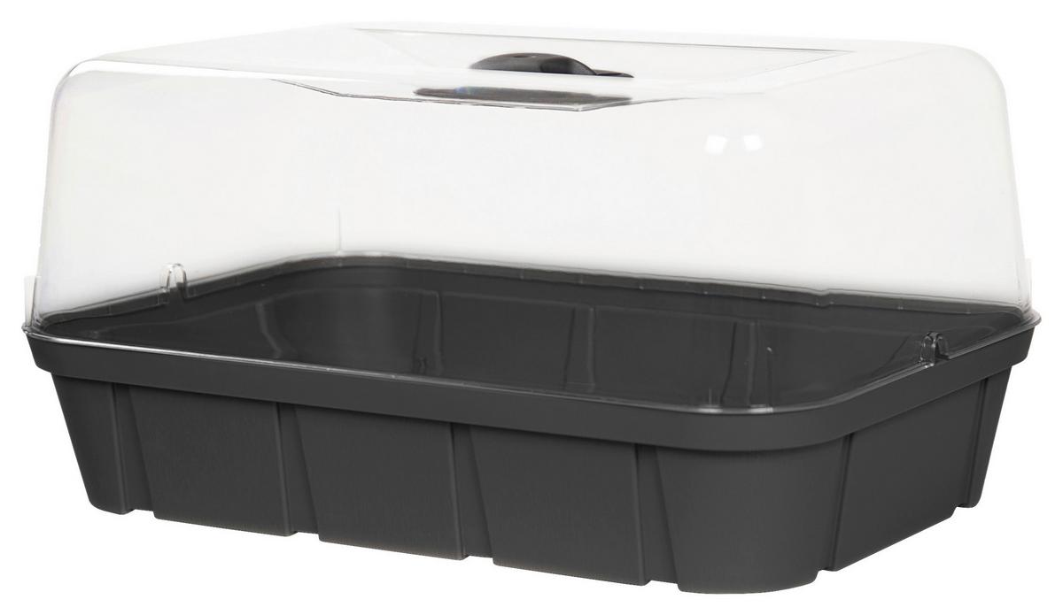 Anzuchtbeet Kunststoff 6 L 38x19x25 Cm - Anthrazit, Basics, Kunststoff (38/19/25cm)