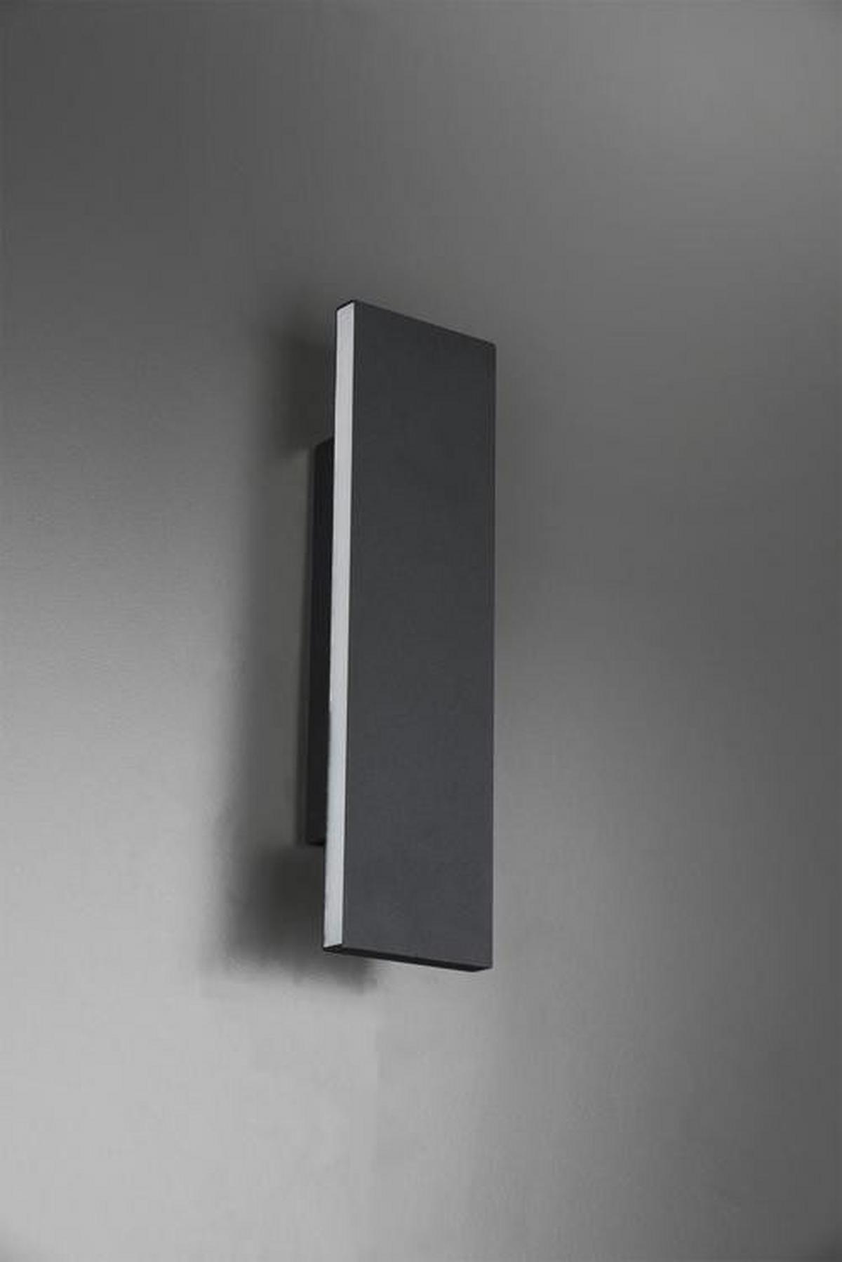 Led-wandleuchte 225172942 Concha - Anthrazit, KONVENTIONELL, Kunststoff/Metall (8/28/4,5cm) - Trio Leuchten