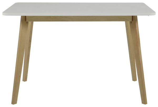 Esstisch mit weißer Tischplatte