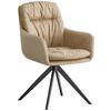 Armlehnstuhl Dian 125 - Taupe/Schwarz, MODERN, Textil/Metall (57/87/64,5cm) - Kayoom