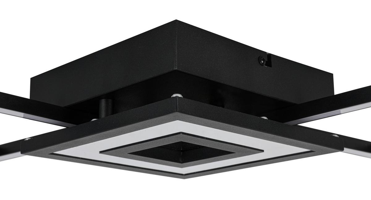 LED-Deckenleuchte Charlotta - Schwarz, Basics, Kunststoff/Metall (27,8/66/7cm) - Luca Bessoni