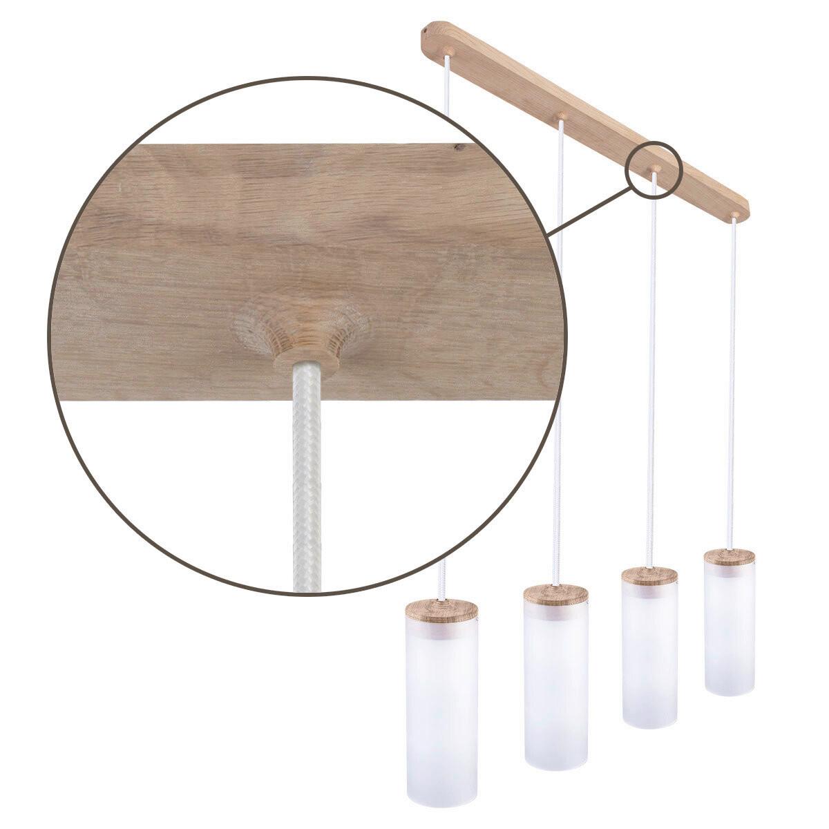 Hängeleuchte 8533409 Barrel 4 - Natur, Holz (75/100cm)