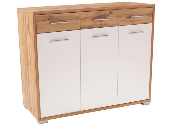 Komoda Q-big Qbk01 - bílá/barvy dubu, Moderní, dřevo (144/105/44cm) Komoda Q-big Qbk01 - bílá/barvy dubu, Moderní, dřevo (144/105/44cm)