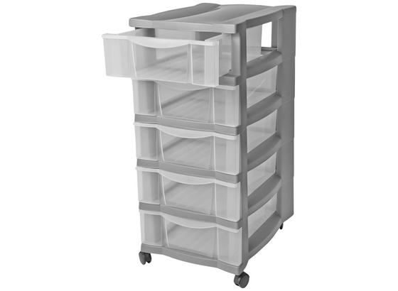 Rollcontainer Gates B: 40cm Silberfarben - Klar/Silberfarben, Kunststoff (40/66/30cm) Rollcontainer Gates B: 40cm Silberfarben - Klar/Silberfarben, Kunststoff (40/66/30cm)