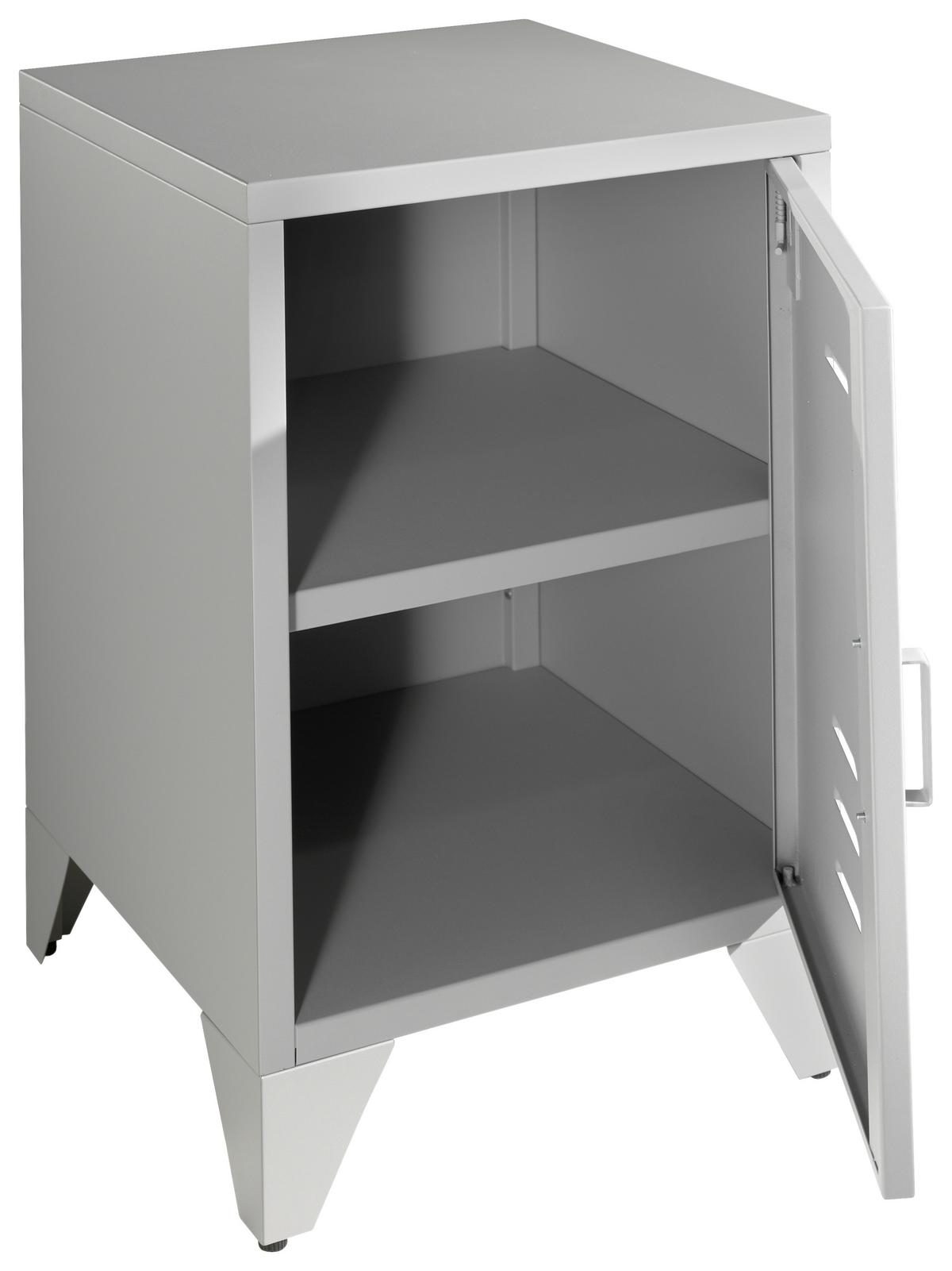 Nachtkästchen Bronxx Grau B: 40 Cm - Grau, MODERN, Metall (40/60/40cm) - MID.YOU