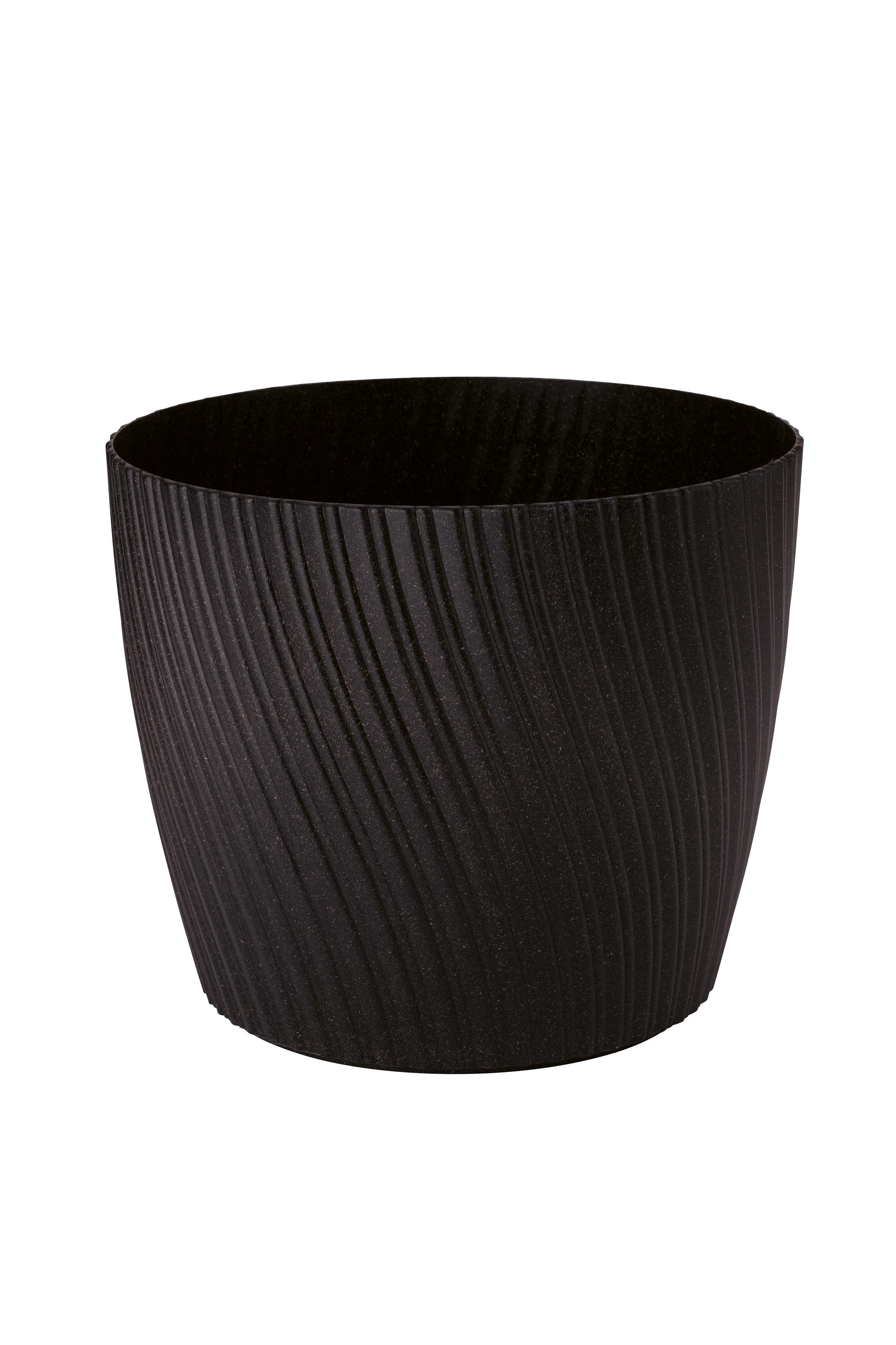 Obal na kvetináč MIRA ECO - čierna, Konventionell, plast (12,8/10,7cm) - Mömax