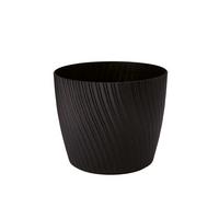 Obal na květináč MIRA ECO - černá, Konvenční, plast (12,8/10,7cm) - Mömax