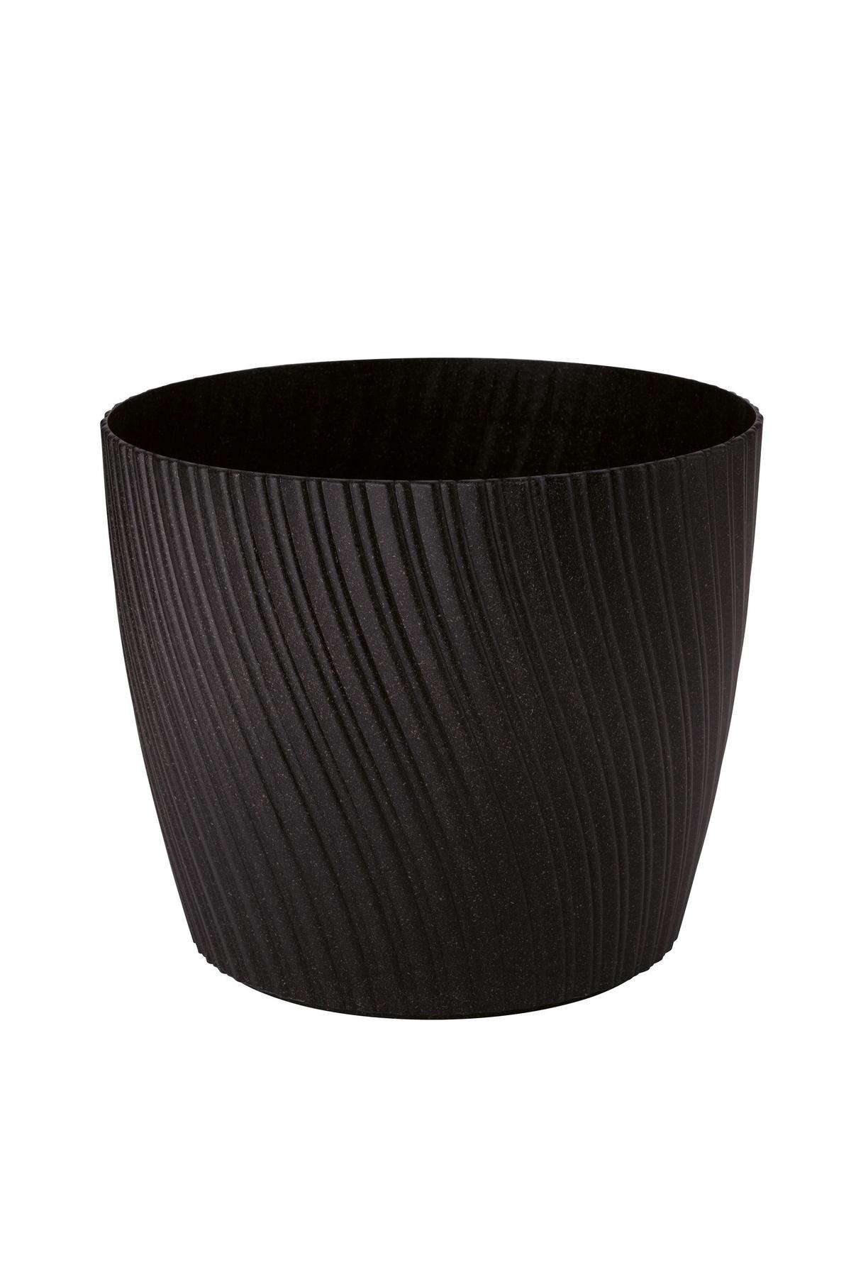 Obal na květináč MIRA ECO - černá, Konvenční, plast (12,8/10,7cm) - Mömax