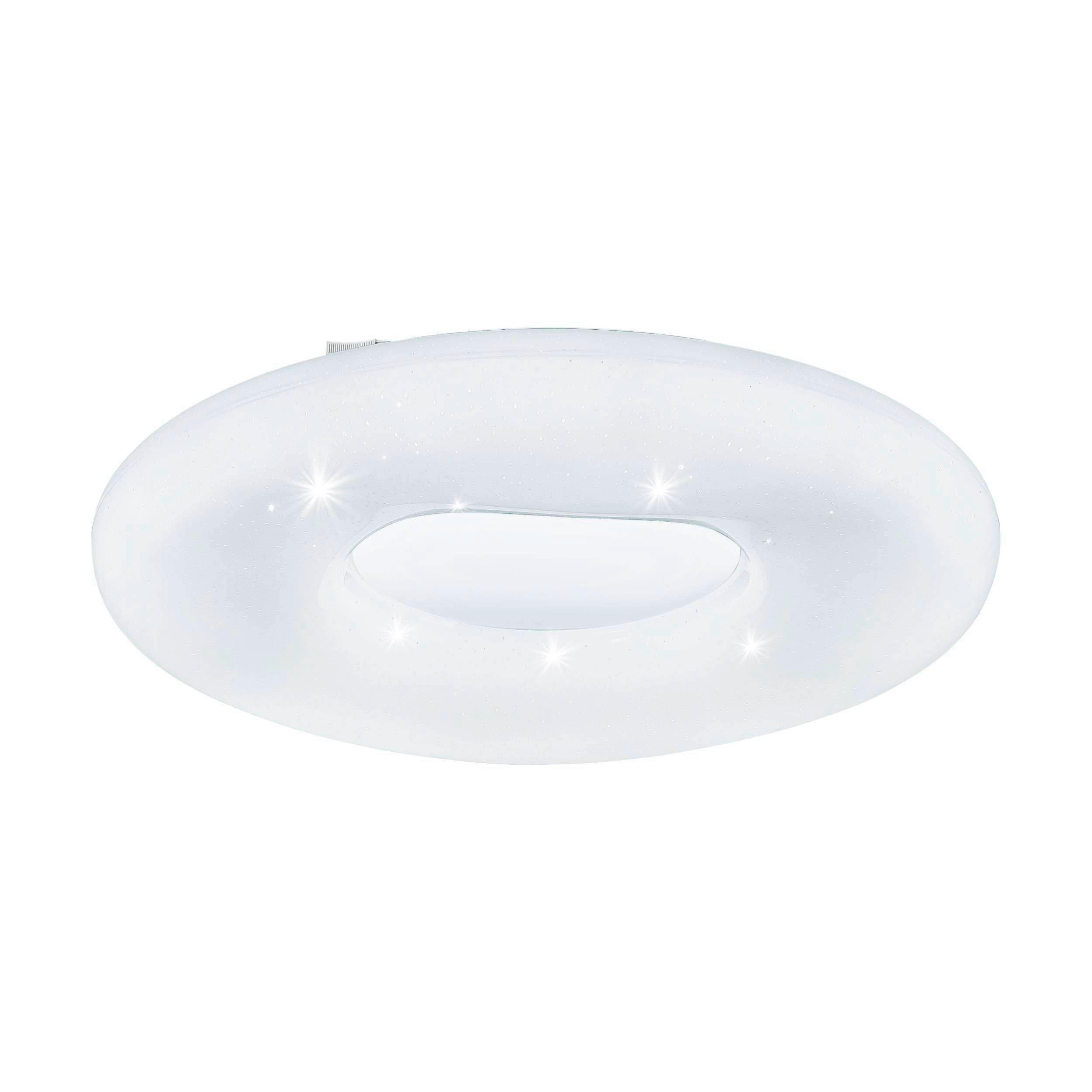 Deckenleuchte 99342* Zamudilo - Silberfarben/Weiß, Basics, Kunststoff/Metall (50/9cm) - Eglo