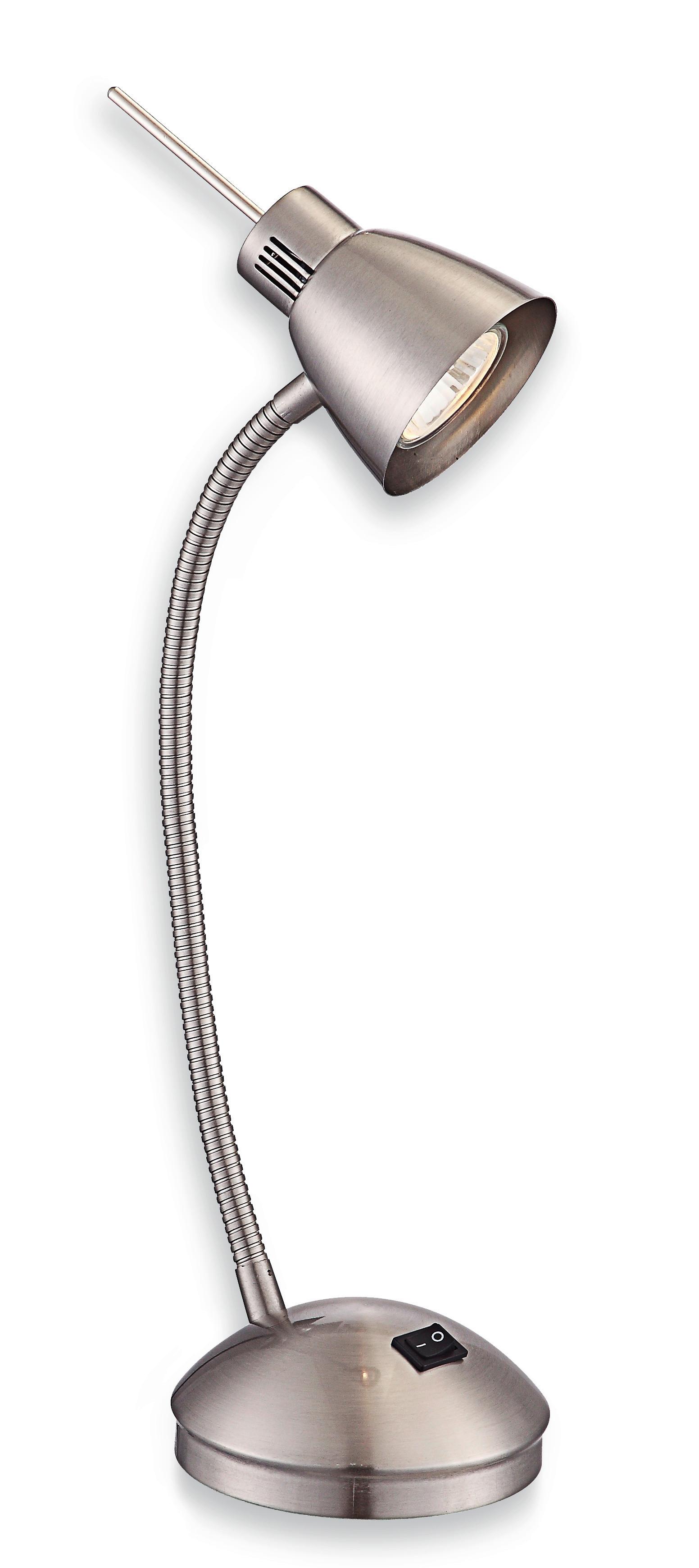 LED-Schreibtischlampe Baldo Chromfarben mit Flexarm