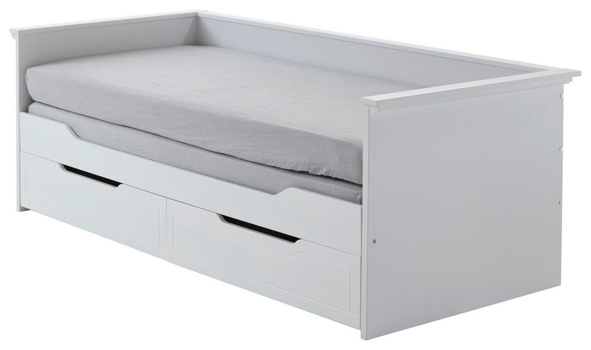 Posteľ 90-180x200cm - farba buka/biela, Modern, drevo/kompozitné drevo (90/200cm) - MID.YOU