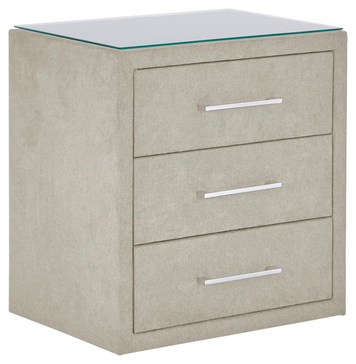 Nachtkästchen Kleopatra - Taupe, KONVENTIONELL, Holzwerkstoff/Kunststoff (56/60/41cm) - Ondega