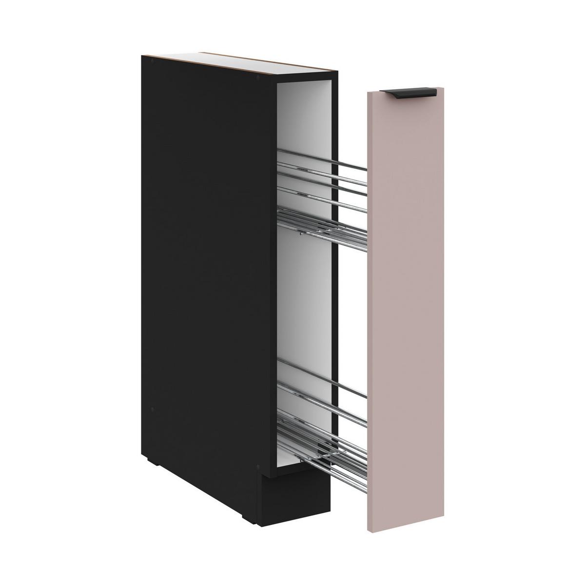 Konyhai Alsószekrény Arona 15/82cm - bézs/fekete, Modern, faalapú anyag/fém (15/82/52cm)