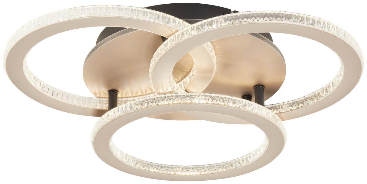 LED-Deckenleuchte, 4000k Zupä - Champagner, MODERN, Kunststoff/Metall (45/45/9cm)