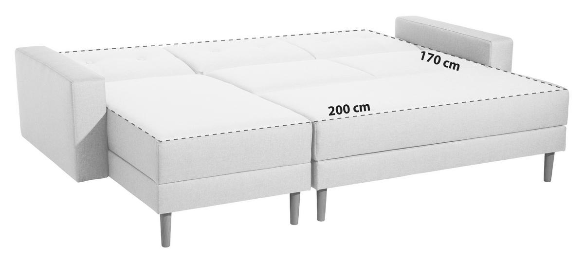 Eckschlafsofa Just Cool - Rot/Erlefarben, Design, Textil (230/93/152cm) - Max Winzer