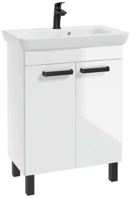 Waschbecken mit Unterschrank Rima B: 65 cm Weiß