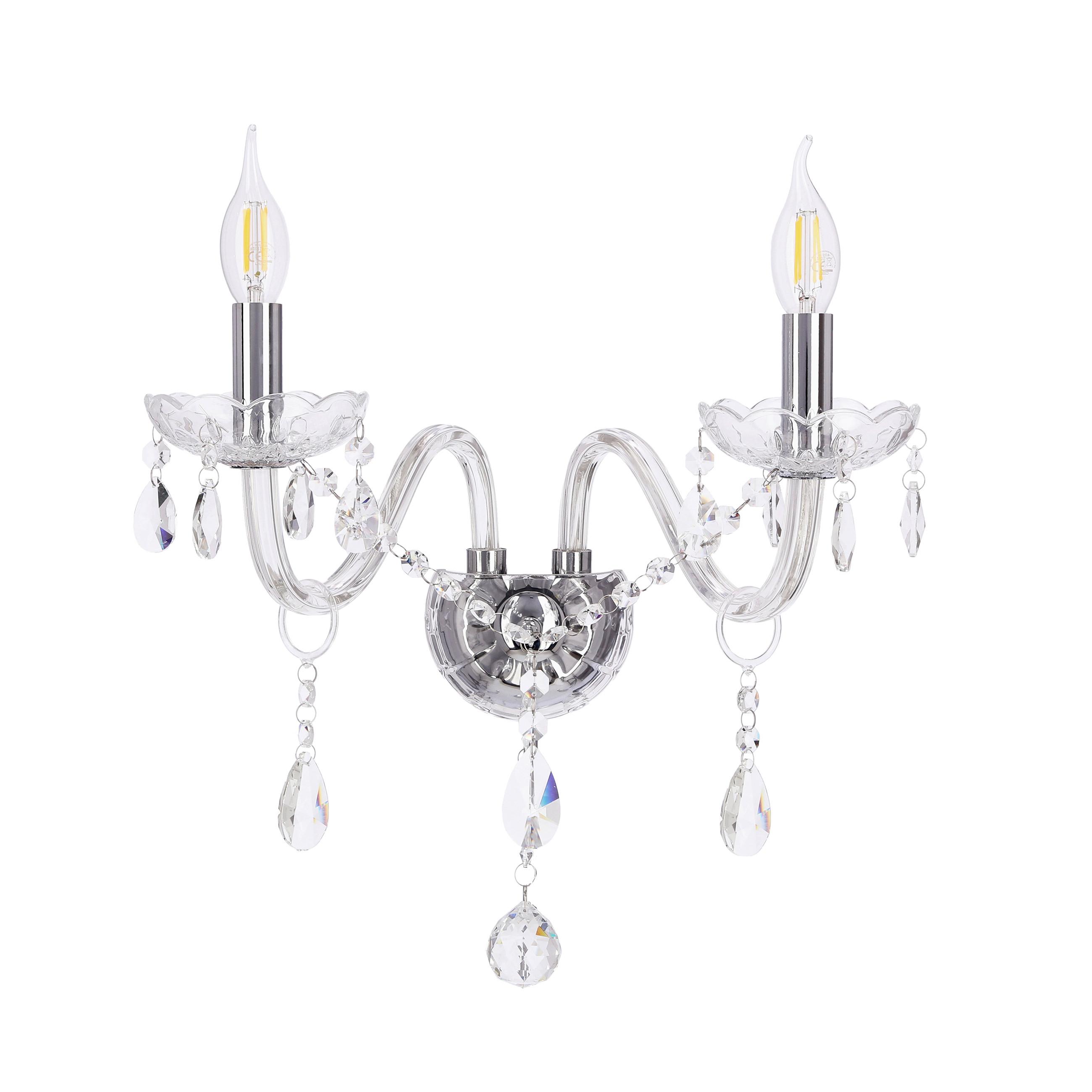 Wandleuchte 22-30276 Cristallo - Transparent, KONVENTIONELL (21/38/37cm)