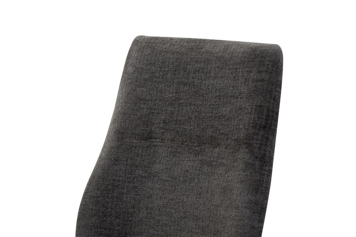 Schwingstuhl-Set Tina Anthrazit B: 43 cm - Anthrazit/Schwarz, MODERN, Textil/Metall (43/98/59cm) - MID.YOU