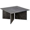 Couchtisch Vega - Schwarz/Braun, Design, Stein (90/90/42cm) - Livetastic