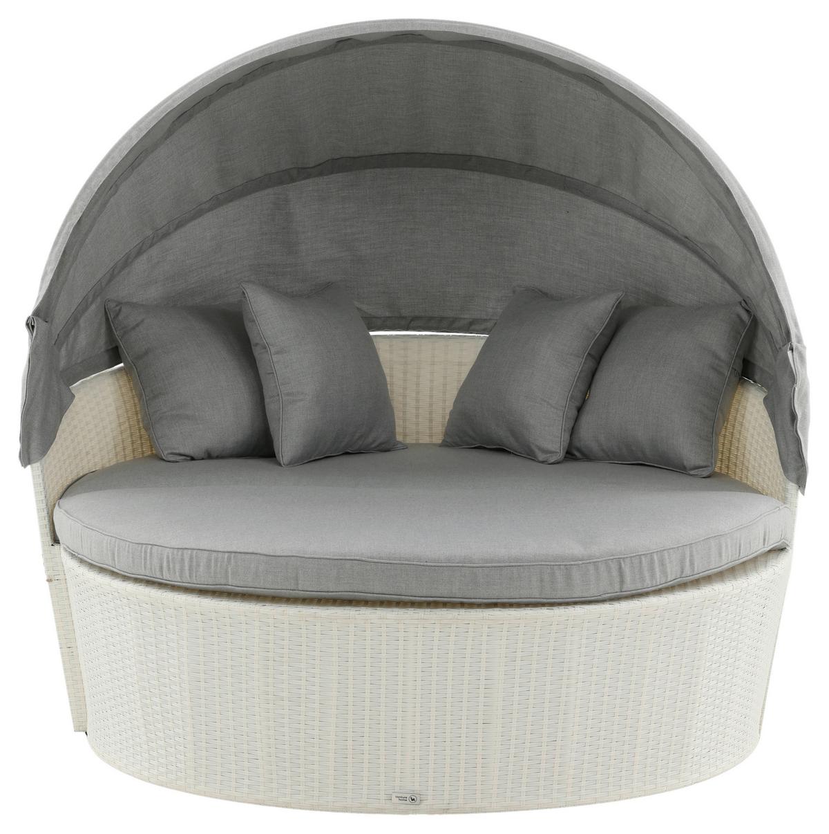 Sonneninsel Padova - Weiß, KONVENTIONELL, Kunststoff (153/72/76cm) - Gardenson