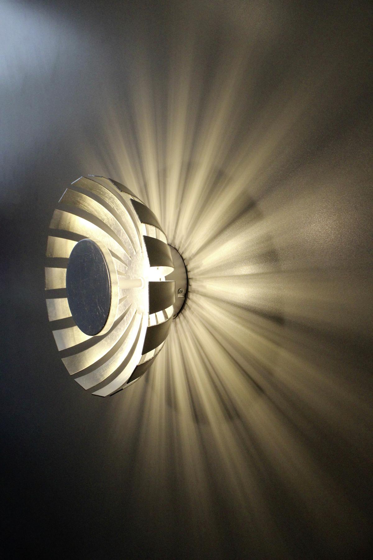 LED-Deckenleuchte Flare Ø 9 cm, 1-Flammig, Rund - Nickelfarben, Design, Metall (9/18cm)