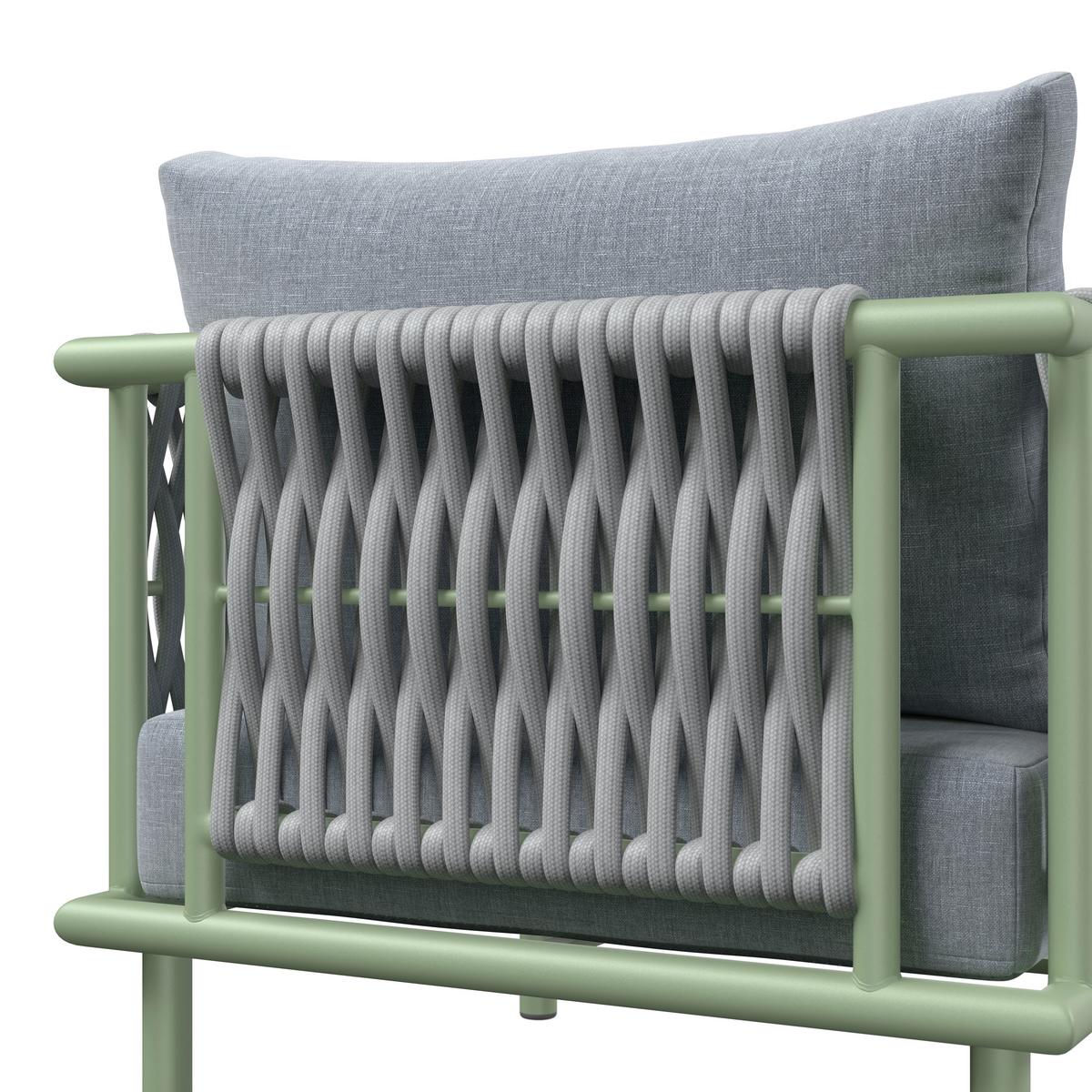 Loungegarnitur Daytona - Alufarben/Naturfarben, MODERN, Holz/Kunststoff - Beldano