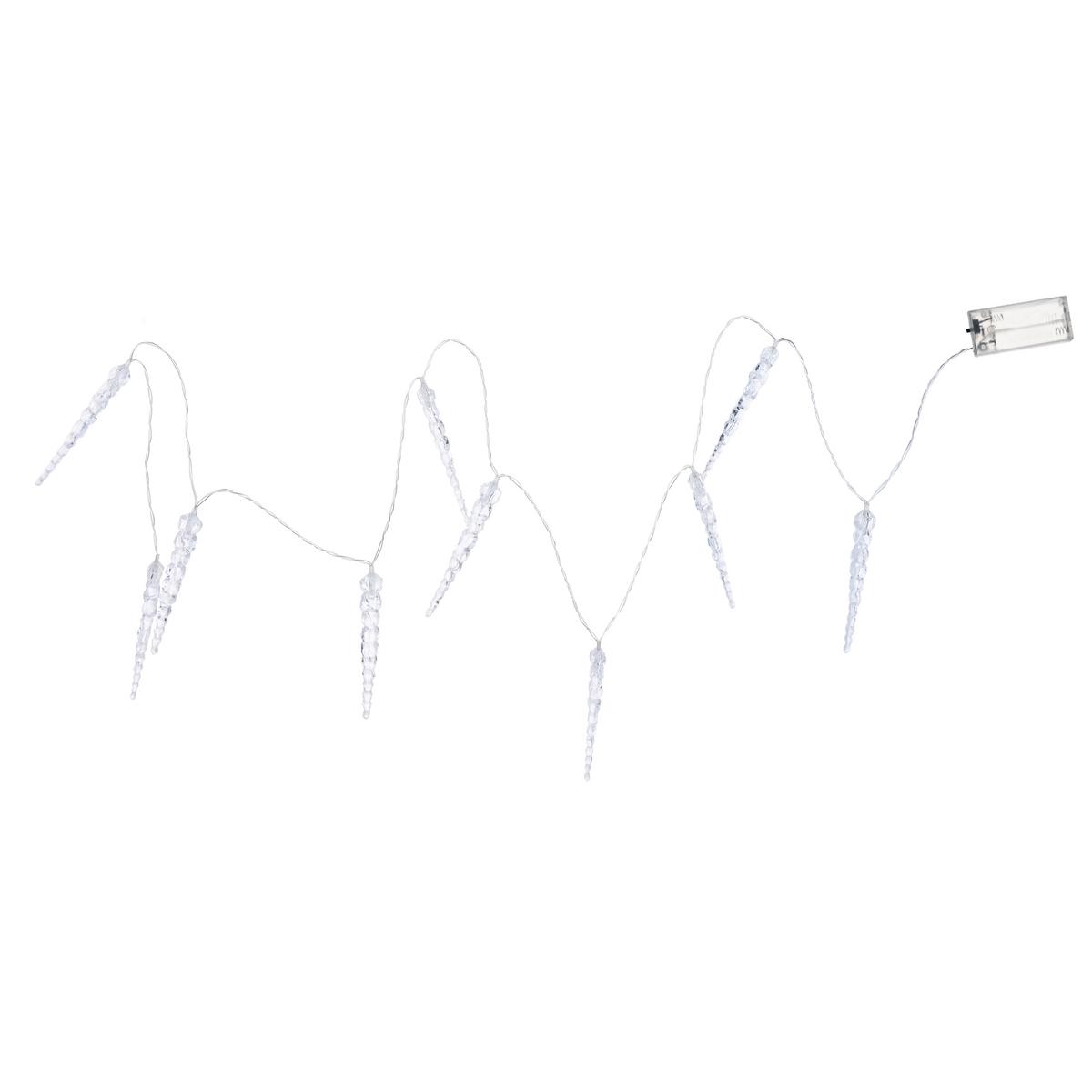 Svetelná reťaz 10LED/teplá biela - priehľadné, Konventionell, kov/plast (150cm) - Mömax